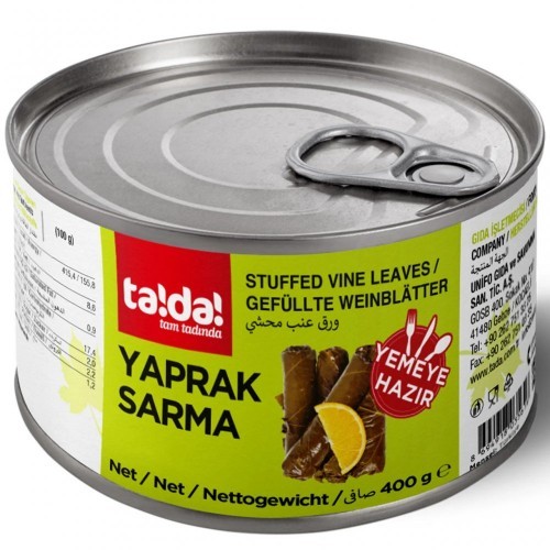 TADA 400 GR STUFFED GRAPE LEAVES CANNED *12