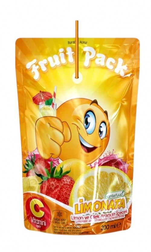 FRUIT PACK LEMON AND STRAWBERRY FLAVOR 200 ML*20