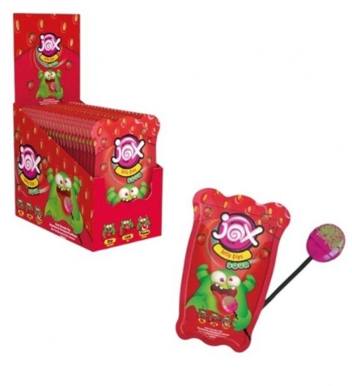 DK.JOX 12gr Sour Powder Strawberry Flavored Lollipop Candy*24