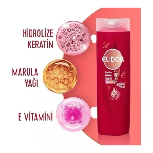 ELİDOR 400 ML SHAMPOO KERATIN*6 (PINK)