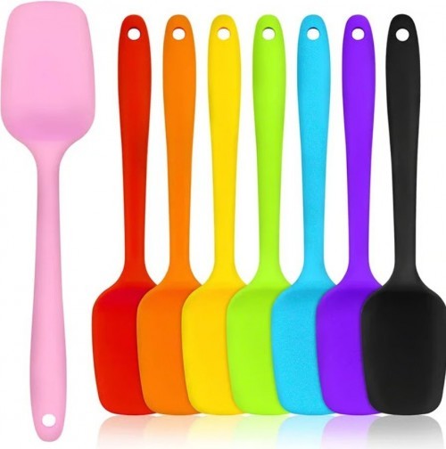 CKM 009 OVAL SPATULA WITH SILICONE HANDLE 27cm*100
