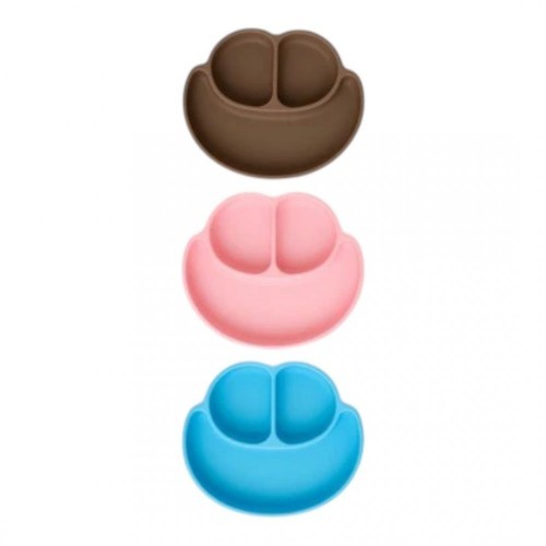 CKM 047 SILICONE 3-COMPARTMENT FOOD PLATE*50