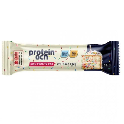 PROTEINOCEAN 50GR HIGH PROTEIN BAR BIRTHDAY CAKE*12