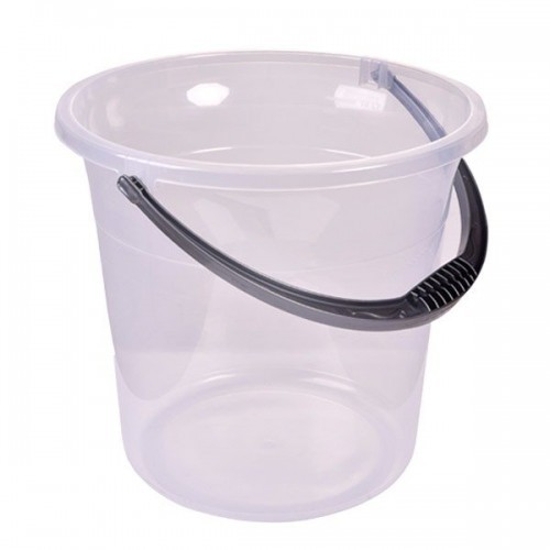 KAVI PLASTIC WATER BUCKET WITHOUT LID 9 LT TRANSPARENT * 24