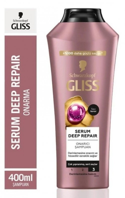 GLISS 400 ML SHAMPOO SERUM DEEP REPAIR*6