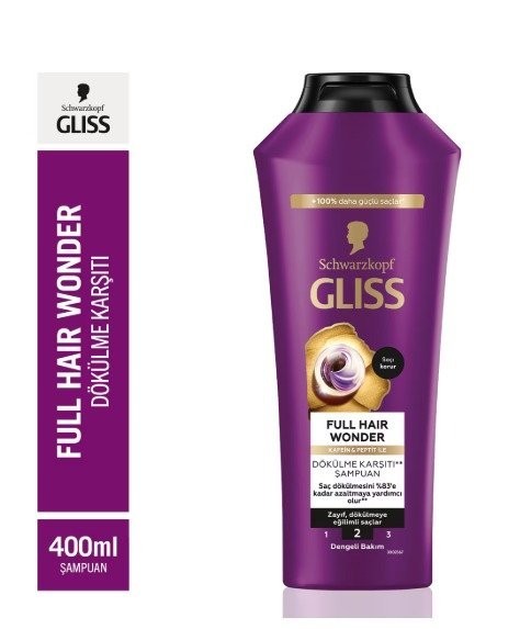 GLISS 400 ML SHAMPOO FULL HAIR WONDER*6