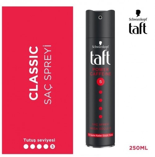 TAFT HAIR STYLING SPRAY 250 ML POWER CAFFEINE*1