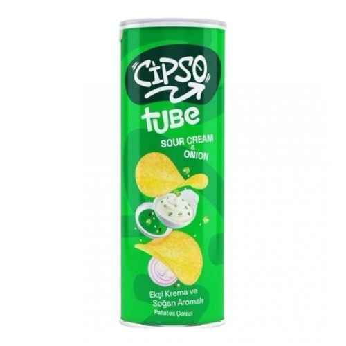 CİPSO TUBE 90 GR SOUR CREAM ONION POTATO SNACKS*19