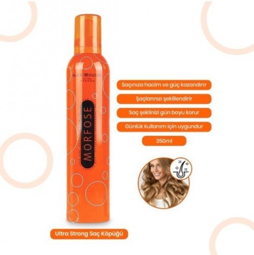 MORFOSE 350 ML HAIR FOAM ULTRA STRONG ORANGE*1