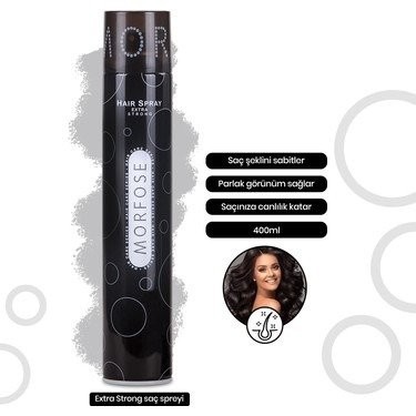 MORFOSE 400 ML HAIR SPRAY EXTRA STRONG BLACK*1