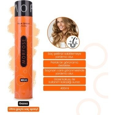 MORFOSE 400 ML HAIR SPRAY ULTRA STRONG GAS-FREE*1