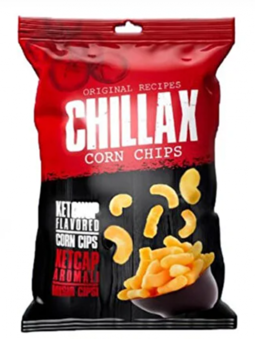 CHILLAX CORN CHIPS 60 GR KETCHUP*12