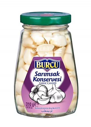 BURCU 310 GR CANNED GARLIC GLASS *12
