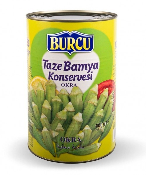 BURCU 4 KG CANNED FRESH OKRA*6