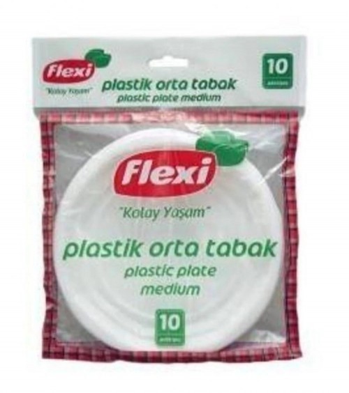 FLEXI PLASTIC PLATE 10 PCS MEDIUM*150