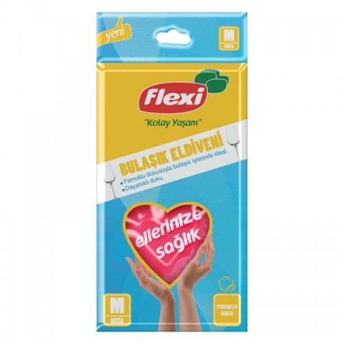 FLEXI DISHWASHING GLOVE (8-8.5) MEDIUM SIZE *75