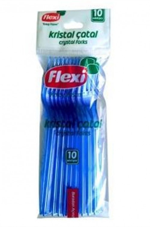 FLEXI CRYSTAL PLASTIC FORK 10 PCS *10