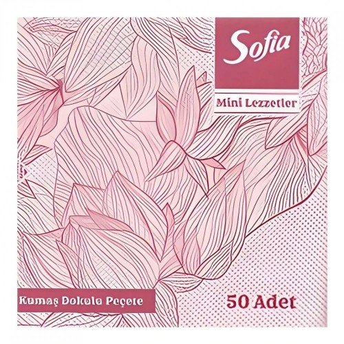 SOFIA FABRIC TEXTURED (24*24) PINK NAPKIN 50 PCS * 16