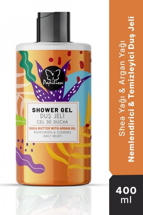 PAPILION SHOWER GEL 400 ML ARGAN AND SHEA BUTTER*12