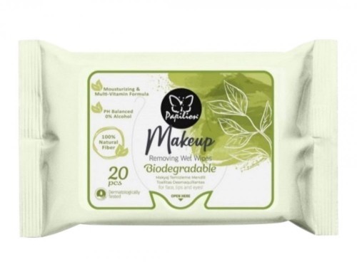 PAPILION MAKE-UP REMOVING WIPES 20 PIECES BIO*96
