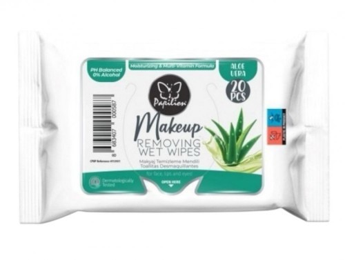 PAPILION MAKE-UP REMOVING WIPES 20 PCS ALOE*96