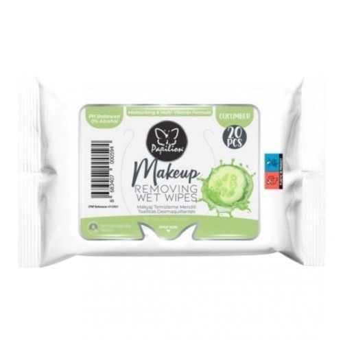 PAPILION MAKE-UP REMOVING WIPES 20 PCS CUCUMBER*96