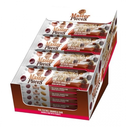 MASTER PIECES PEANUT CRANBERRY GRANOLA BAR 30 GR*25