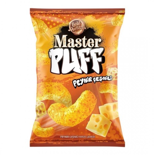 MASTER PUFF CHEESE SEASONED CORN SNACKS 90 GR * 16