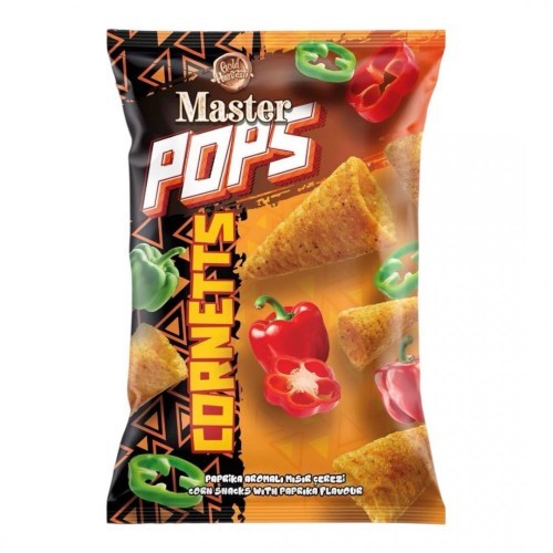 MASTER POPS CORNET PAPRICA FLAVORED CORN 110 GR*16