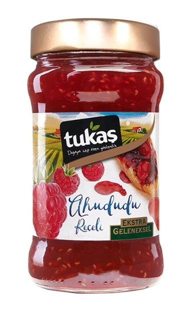 TUKAŞ 380 GR EXTRA TRADITIONAL RASPBERRY JAM GLASS*12