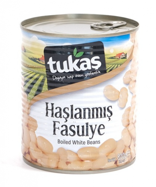 TUKAŞ 800 GR BOILED BEANS TIN*12
