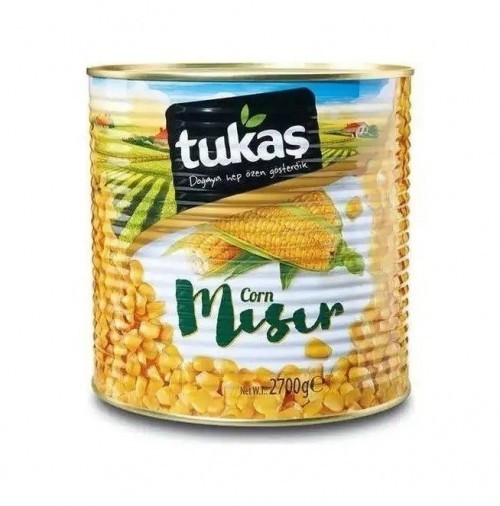 TUKAŞ 2.700 GR CANNED CORN TIN*6