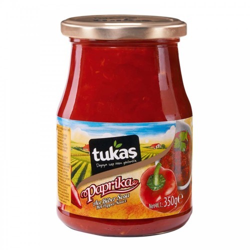TUKAŞ 350 GR PAPRICA SAUCE GLASS HIT*12