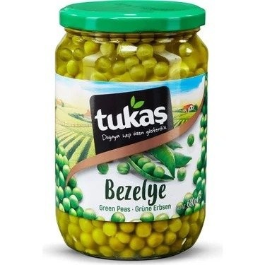TUKAŞ 680 GR CANNED PEAS GLASS*12