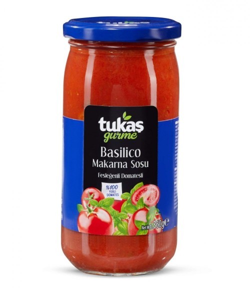 TUKAŞ 360 GR BASILICO PASTA SAUCE GLASS*12
