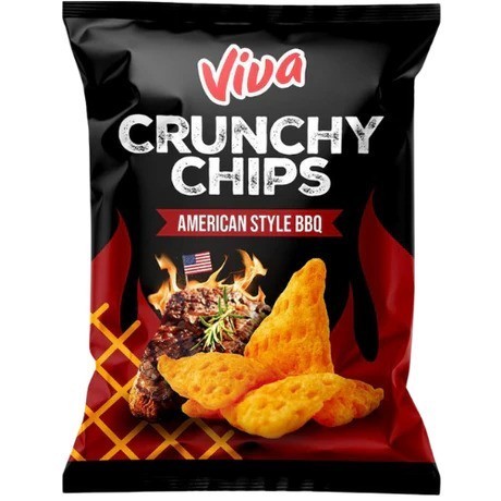 VIVA CHIPS CRUNCHY AMERICAN STYLE BBQ 100GR 1X20PCS