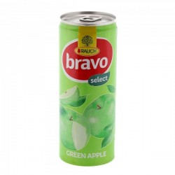 BRAVO GREEN APPLE JUICE CAN 24X250ML