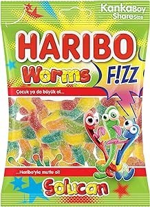HARIBO 70 GR FIZZY WORM 1*24