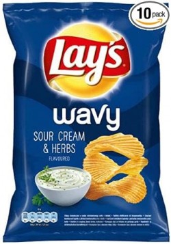Lays Wavy Sour Cream&Herbs 24pcs 130GR