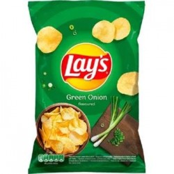 LAYS CHIPSY GREEN ONION ZIELONA CEBULKA 130GR 1X21