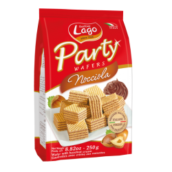 PARTY WAFERS HAZELNUT 250 GR 1X10PCS