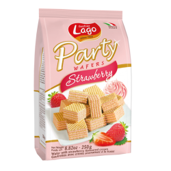 PARTY WAFERS STRAWBERY 250 GR 1X10PCS