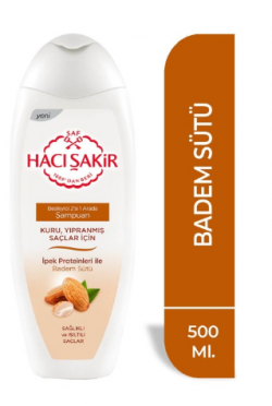HACI ŞAKİR 500ML ALMOND FOR DRY&DAMAGED HAİR*12