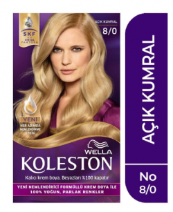 KOLESTON HAIR DYE 8/0 LIGHT BLOND * 3
