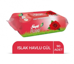SLEEPY 90 PCS WET WİPES ROSE*24