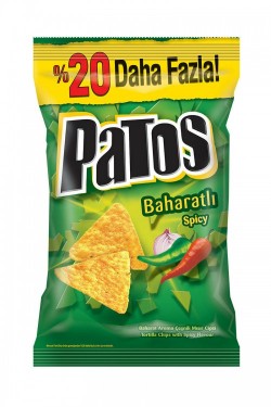 PATOS SPICY CHIPS %20 PARTY 195GR*15