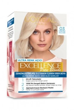 LOREAL PARIS EXCE.03 ULTRA LIGHT ASHY YELLOW * 1