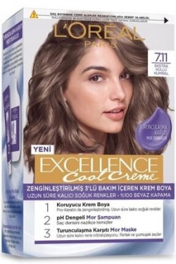 LOREAL EXCELLENCE (7.11) EXTRA ASH BLONDE * 1