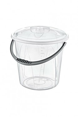 AK 198 PLS HANDLE TRANSPARENT WATER BUCKET 3 NO (10 LT)