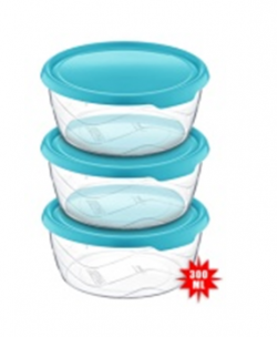 AK 654 ROUND STORAGE CONTAINER 3 PCS (3 * 300 ML) * 1